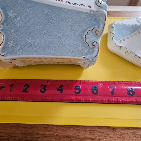 SIMPLY SHABBY CHIC CAROUSEL JAR WITH LID PORCELAIN FLORAL PATTERN - Picture 7 of 8